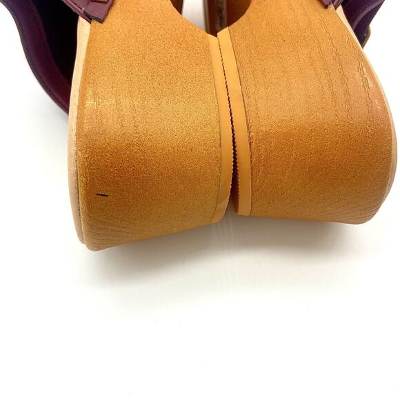 Torrid Burgundy Studded Mini Clog Women's Shoes Size 9 Wide Width - Picture 6 of 9